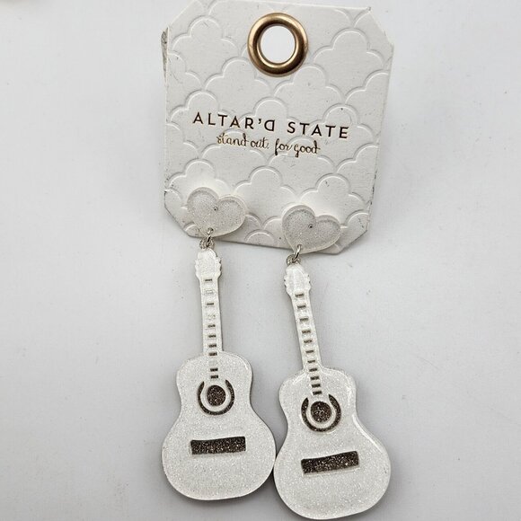 alterd state Jewelry - NWT Alter'd State Lucite Giutar Dangle Earrings